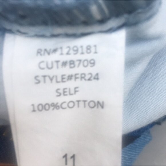 Boho Black Butterfly Jeans size 11 denim new - Picture 9 of 9